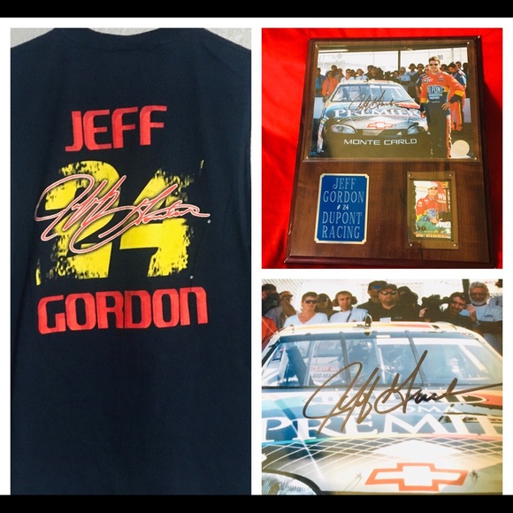 Nascar Other - NASCAR Jeff Gordon signed plaque and shirt set
